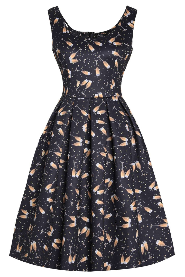 PREORDER - Amanda Black Champagne Dress - Expected dispatch date 2nd of December