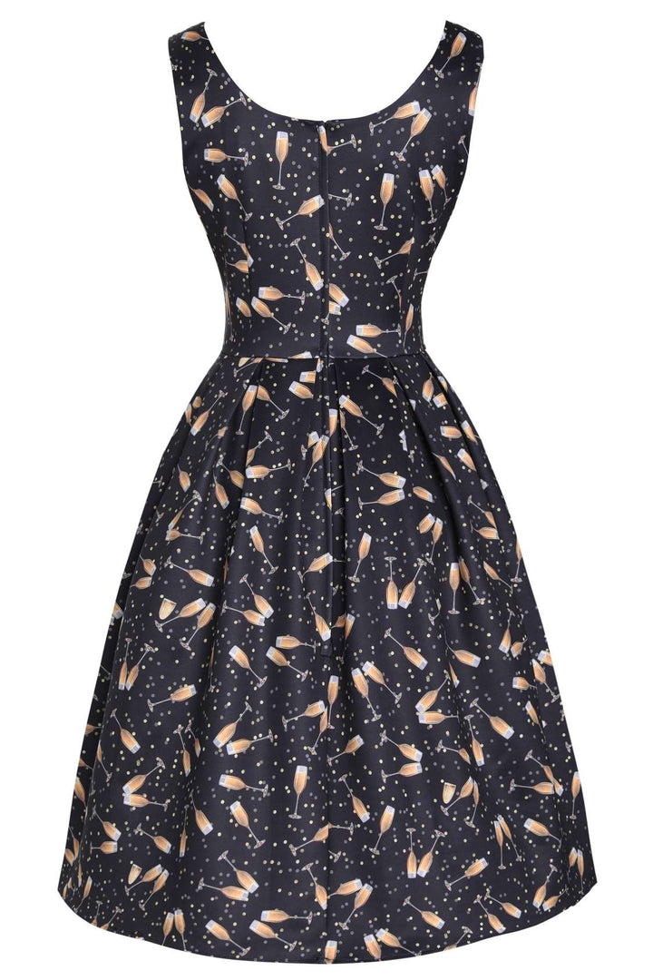 PREORDER - Amanda Black Champagne Dress - Expected dispatch date 2nd of December