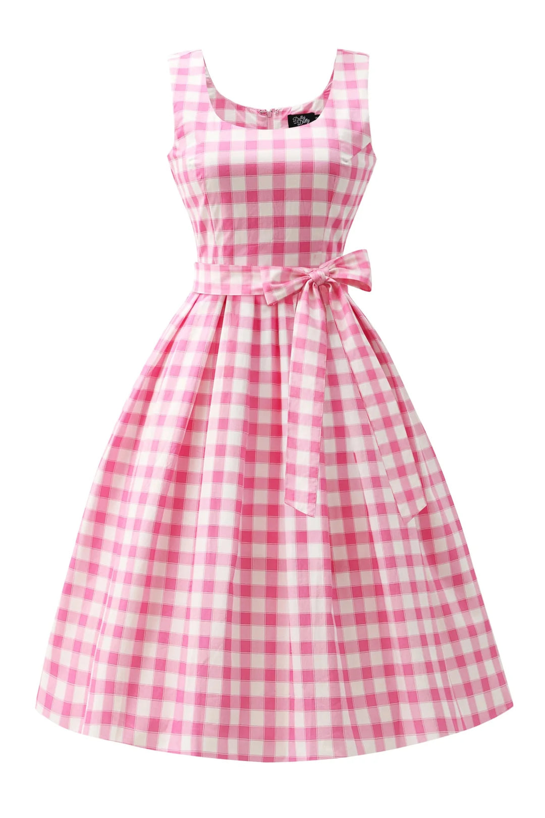PREORDER - Amanda Pink Gingham Swing Dress - Expected dispatch 6th of August
