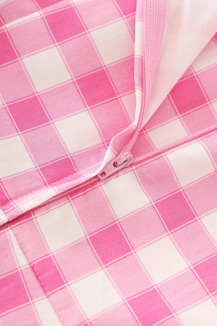 PREORDER - Amanda Pink Gingham Swing Dress - Expected dispatch 6th of August