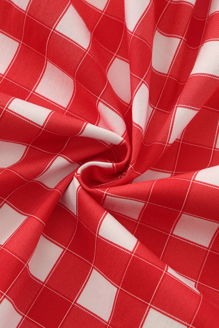 PREORDER - Amanda Red Gingham Swing Dress - Expected dispatch 6th of August