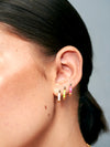 Hani Enamel Huggie Earrings