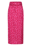 Raspberry Leopard Print Wrap Skirt