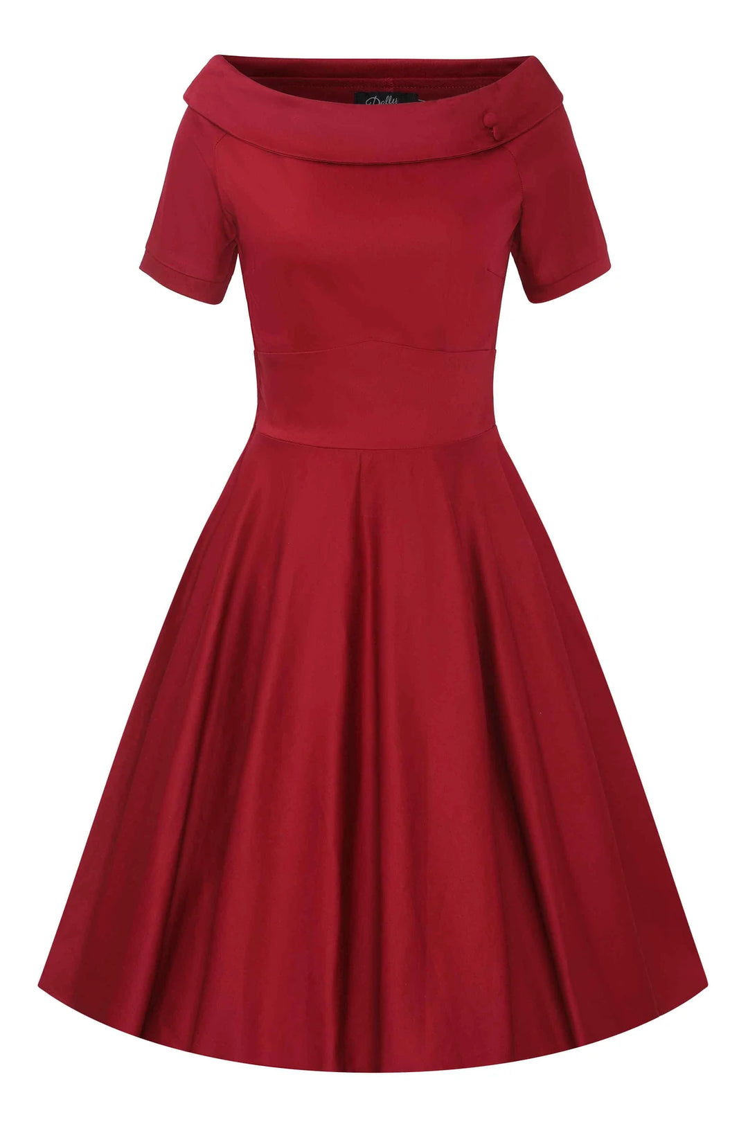 PREORDER - Darlene Stretchy Burgundy Swing Dress - Expected dispatch 3rd of June