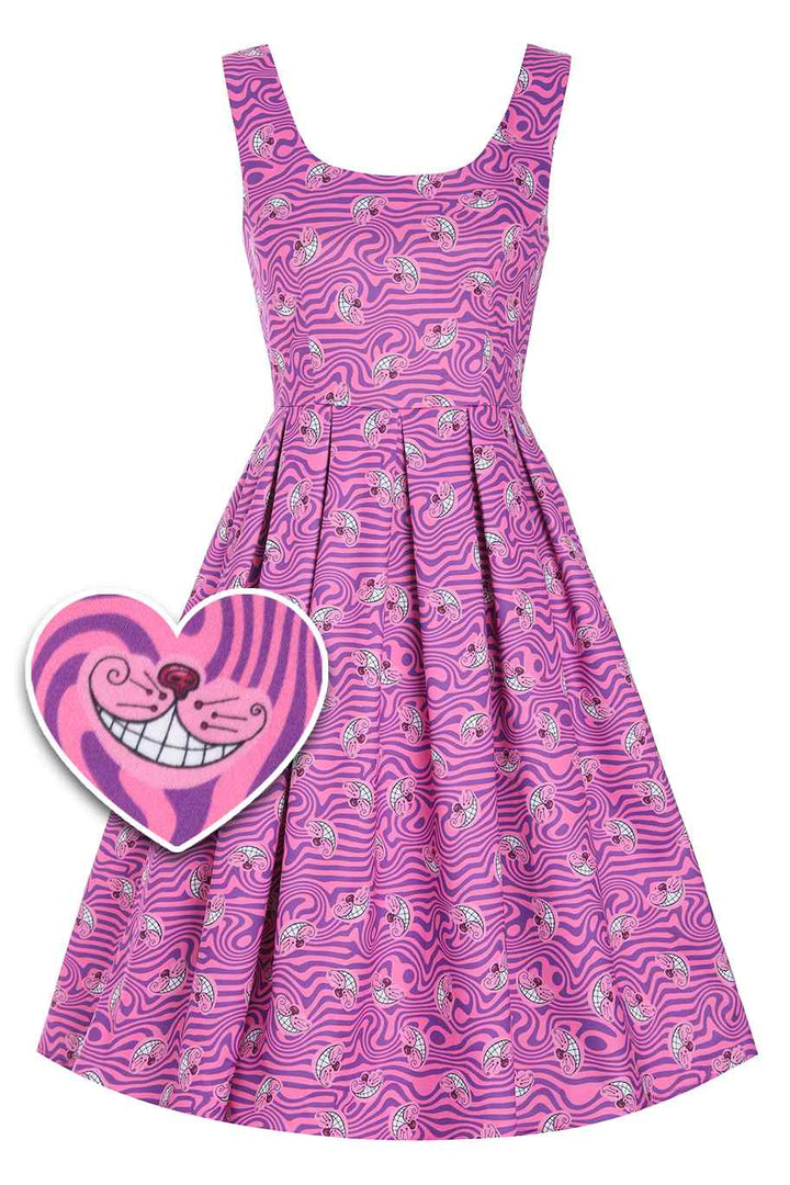 PREORDER - Amanda Pink Cheshire Cat Dress - Estimated dispatch 28th of November