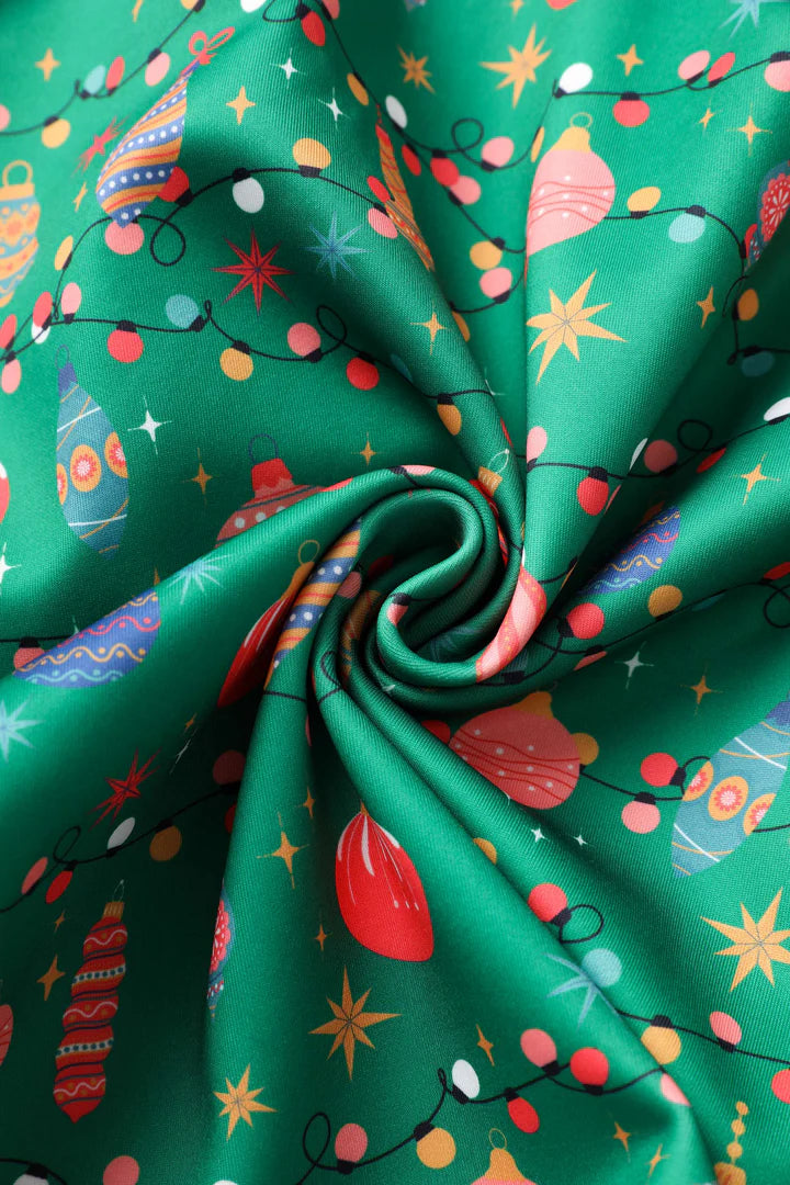INSTOCK - Scarlette Green Bauble Swing Dress