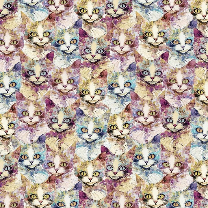 PREORDER - Colourful Cats Vintage Dress- Estimated dispatch 12th of November