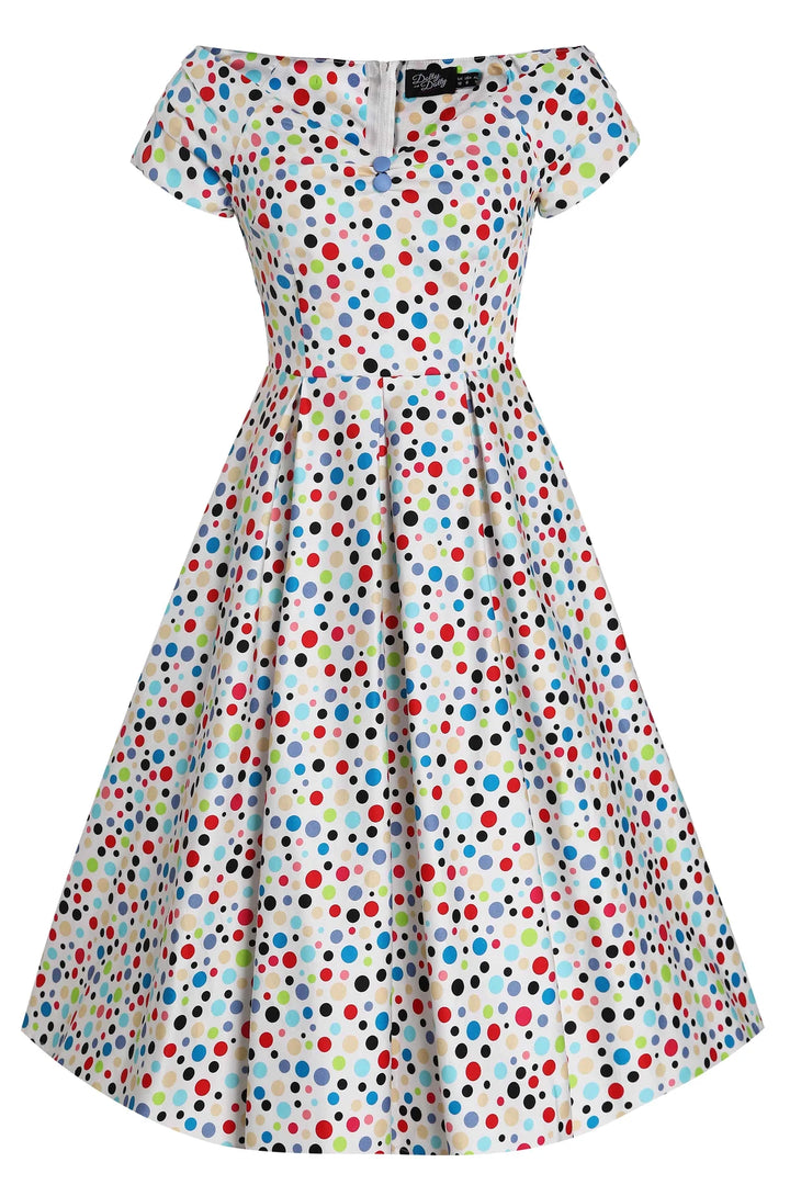PREORDER - Lily Rainbow Polka Dress - Expected dispatch 9th October