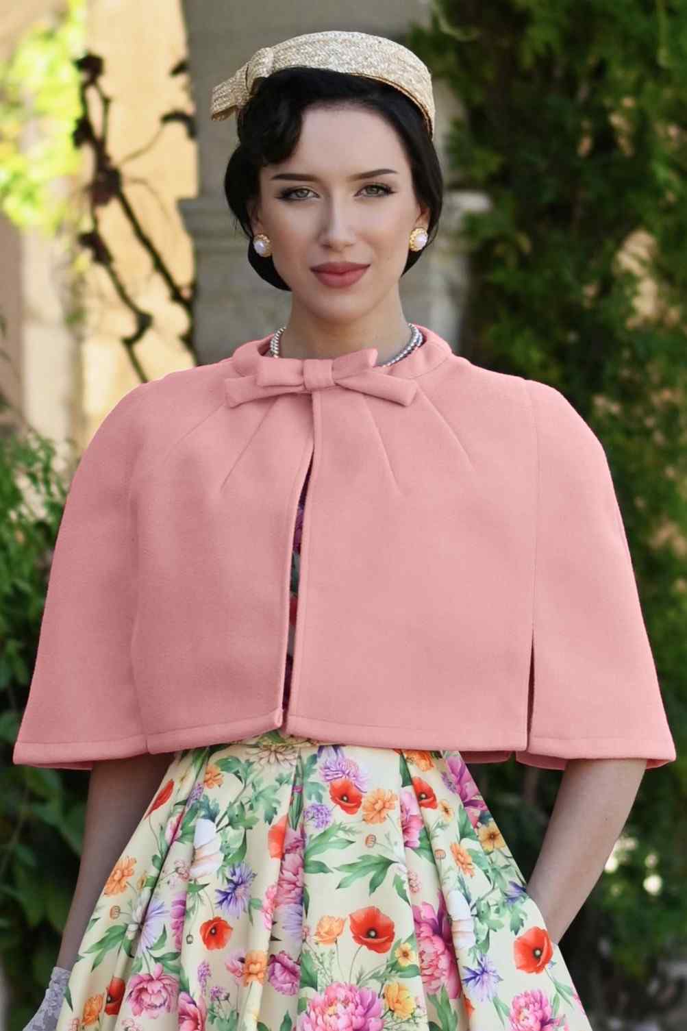 PREORDER - Sabrina Coral Pink Cape - Estimated dispatch 12th of November