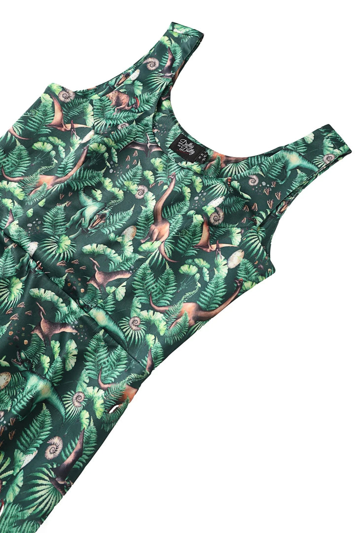 PREORDER - Cordelia Jurassic Dinosaur Aline Dress - Expected dispatch 13th of October