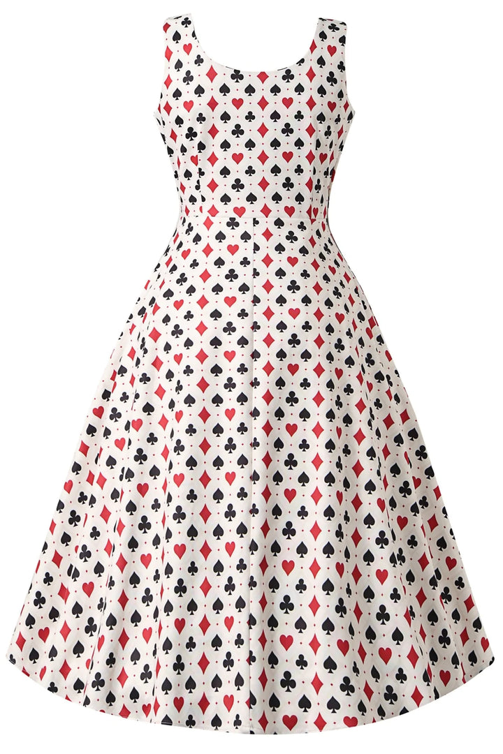 PREORDER - Cordelia Playing Card Aline Dress - Expected dispatch 13th of October