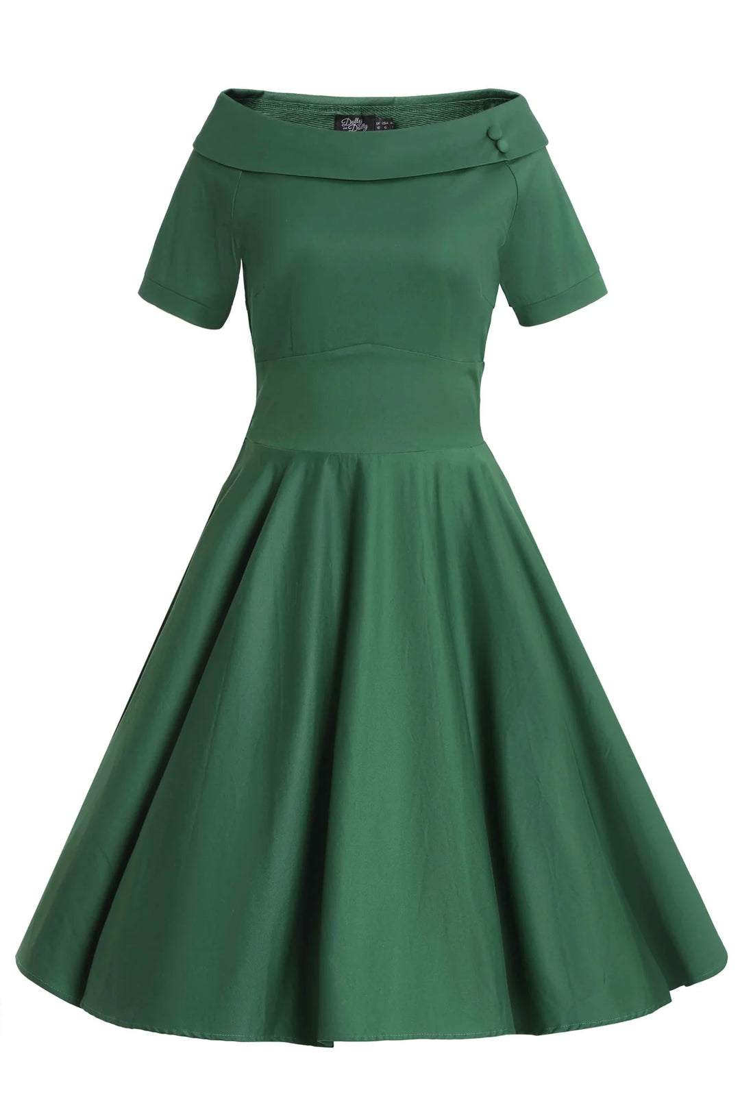 PREORDER - Darlene Green Swing Dress - Estimated dispatch 5th of November