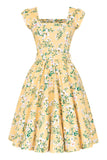 Yellow Floral Swing Dress