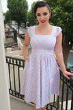 Pastel Gingham Swing Dress