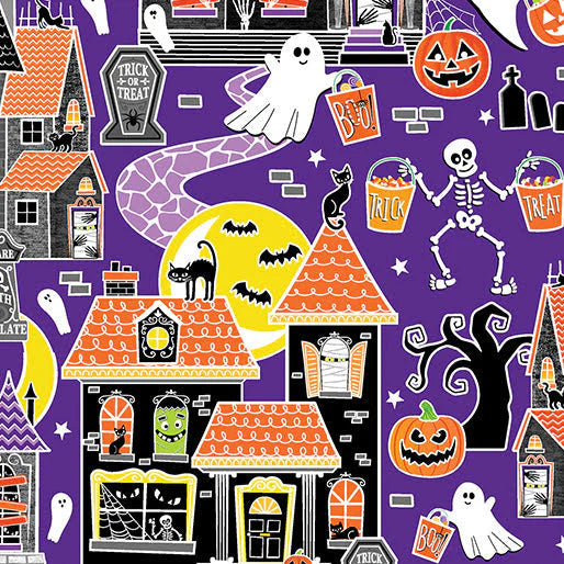 PREORDER - Glow in the Dark Haunted House Fit & Flare Dress - Estimated dispatch 30th July