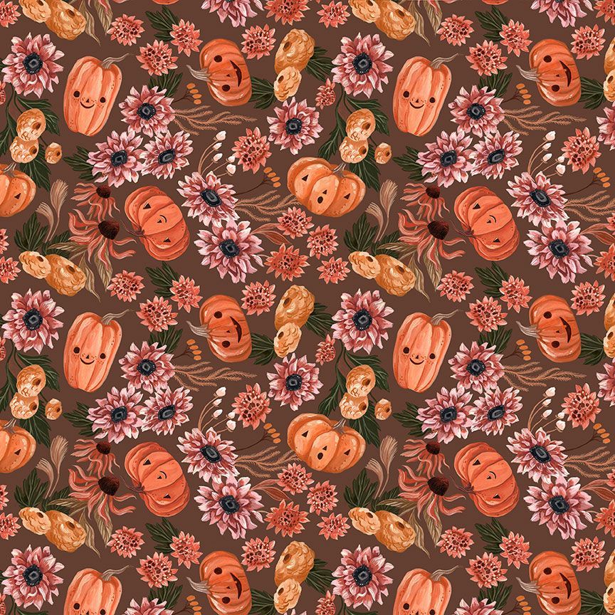 PREORDER - Pumpkins and Flowers Greta Dress - Expected dispatch 30th July