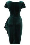 Elsie Dress - Emerald Velvet