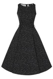 Black Leopard Hepburn Dress