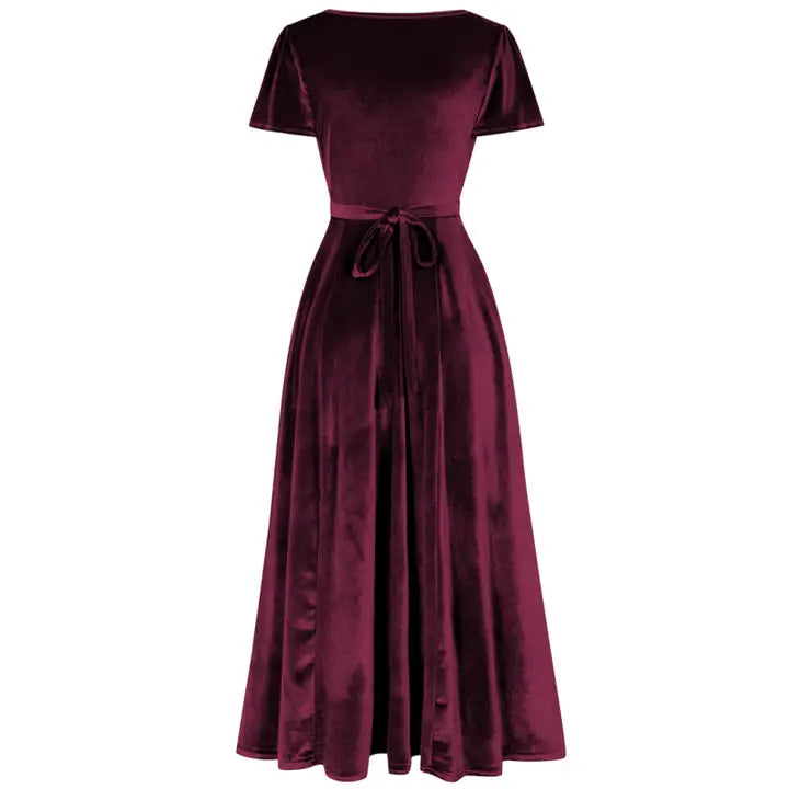 Lyra Maxi Dress - Wine Velvet - Preorder for dispatch 4th of November