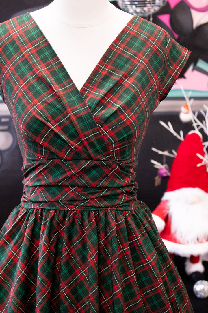 IN STOCK Holiday Plaid Greta Dress