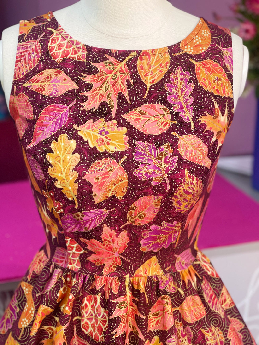 Leaves Vintage Dress