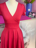 Mimi Swing Dress - Red Sparkle - Preorder for dispatch 20th December