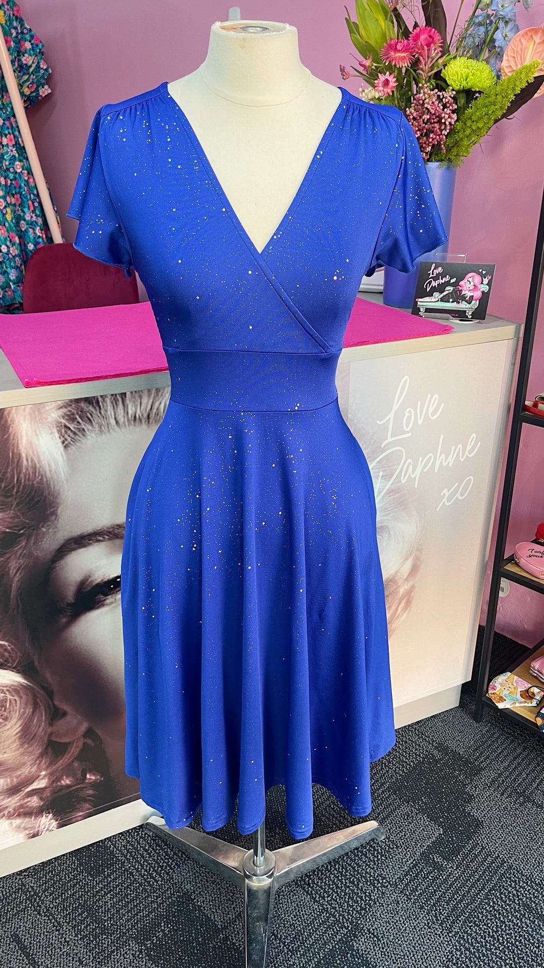 Mimi Swing Dress - Blue Sparkle