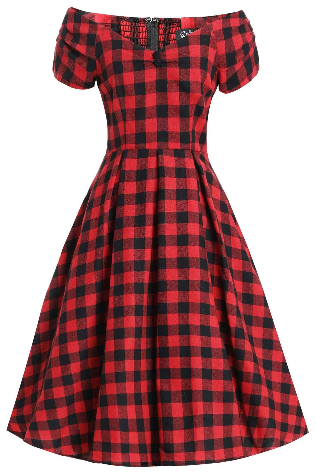 Lily Red and Black Swing Dress