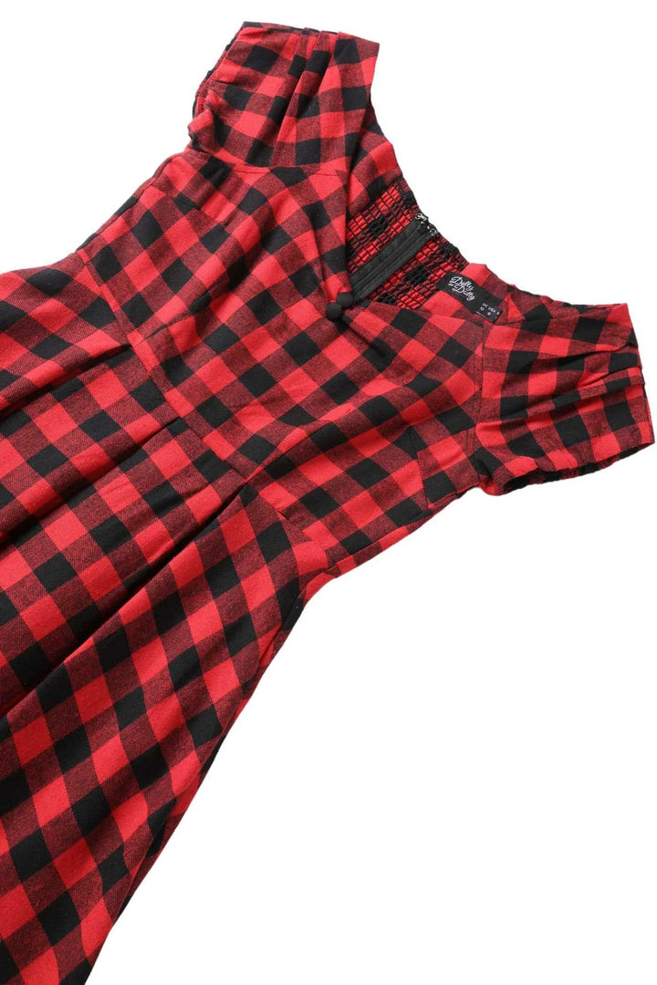 Lily Red and Black Swing Dress