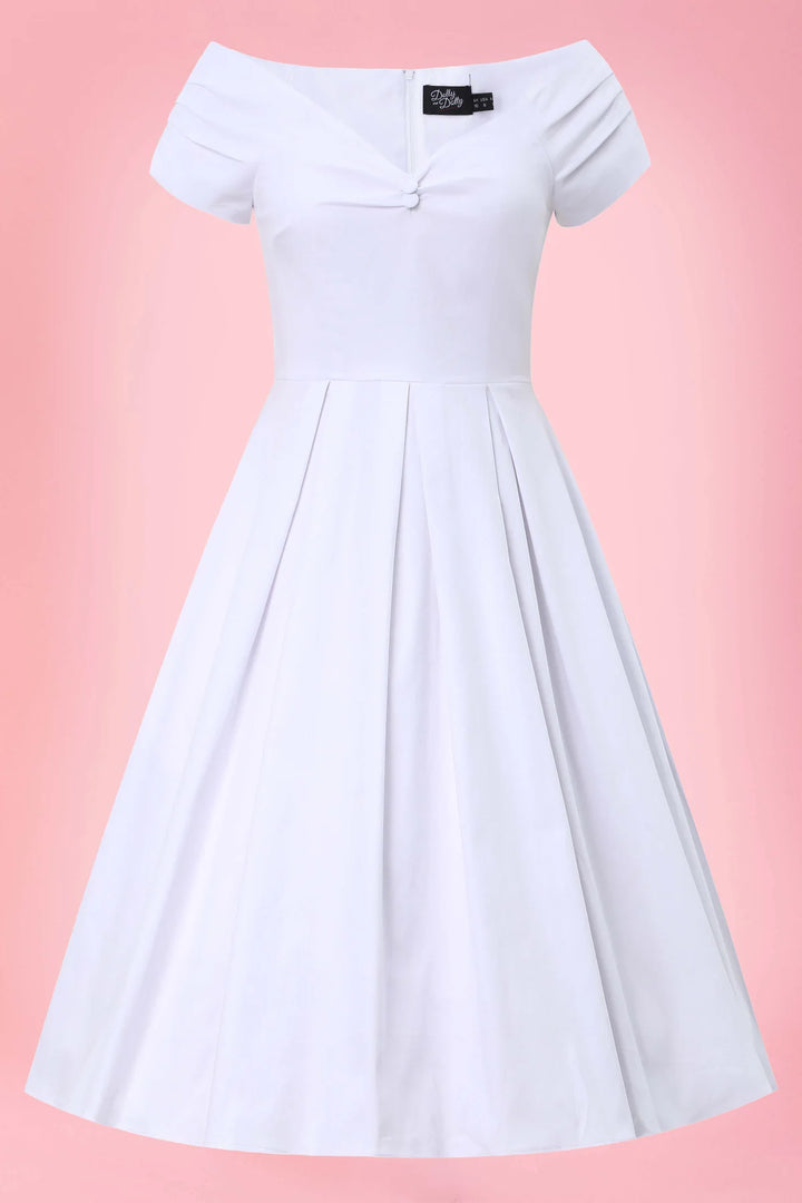 PREORDER - Lily White Swing Dress - Expected dispatch date 24th of March