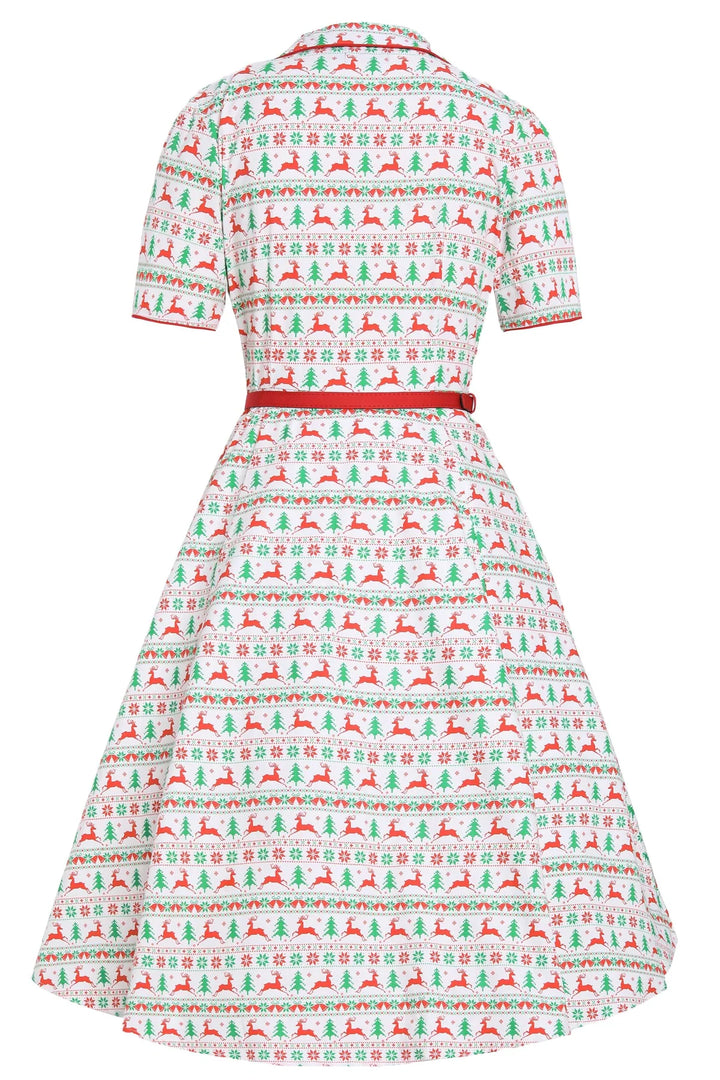 PREORDER - Penelope Christmas Reindeer Shirt Dress - Expected dispatch 10th of November