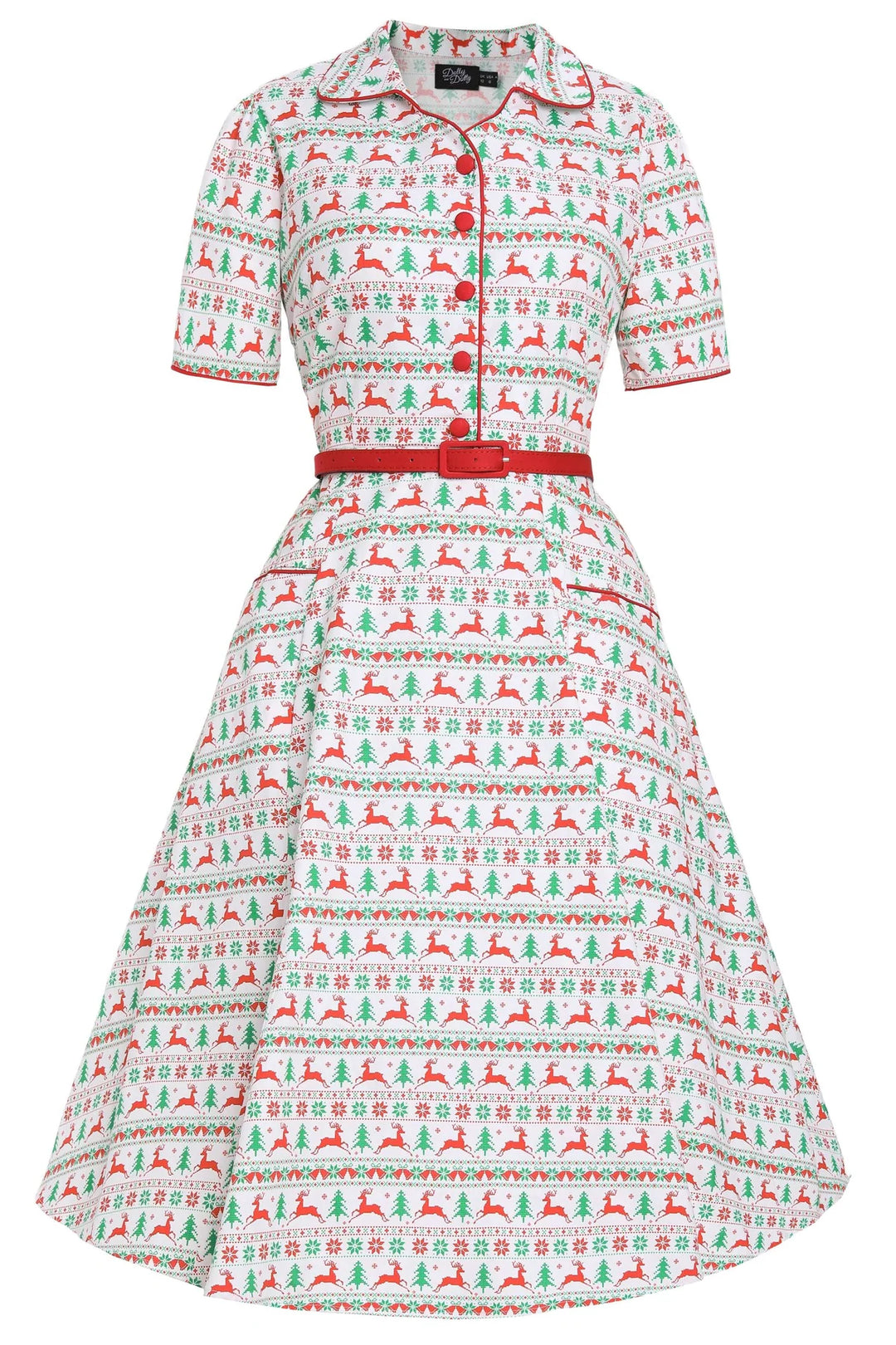 PREORDER - Penelope Christmas Reindeer Shirt Dress - Expected dispatch 10th of November