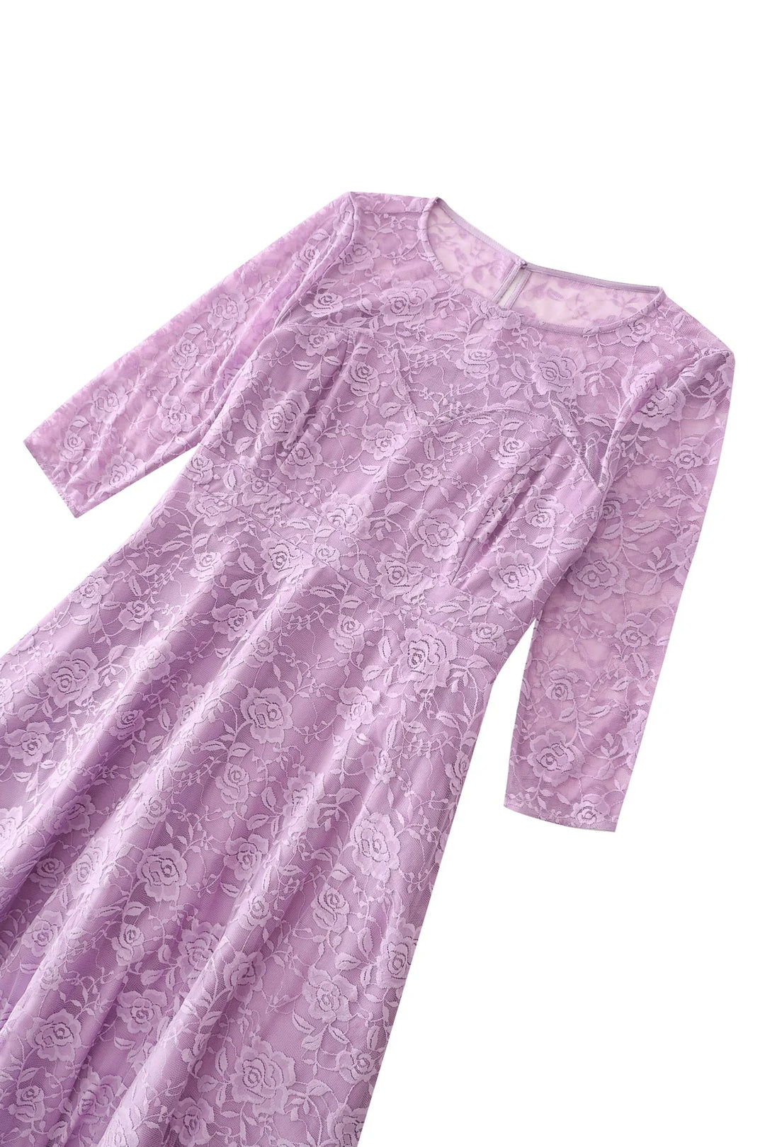 PREORDER - Madeline Long Sleeve Lace Dress in Lilac - Expected dispatch 13th of August