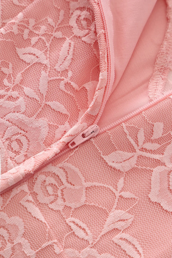 PREORDER - Madeline Long Sleeve Lace Dress in Mauve - Expected dispatch 13th of August