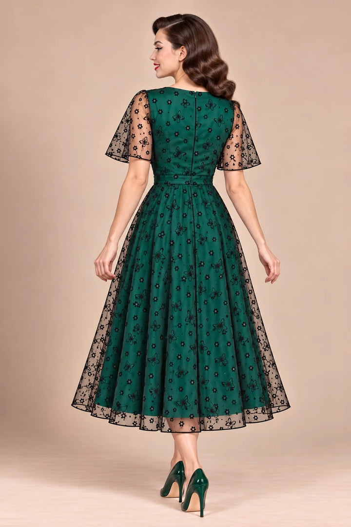 PREORDER - Marianne Green Butterfly Mesh Dress - Expected dispatch January 2027