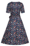 Matilda Dog Frame Print Wrap Dress