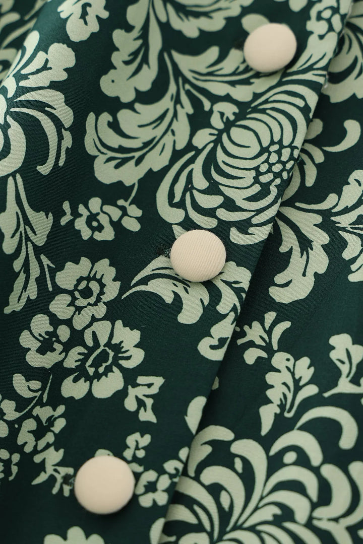 PREORDER - Mollie Green Victorian Floral Shirt Dress - Expected dispatch 1st of September