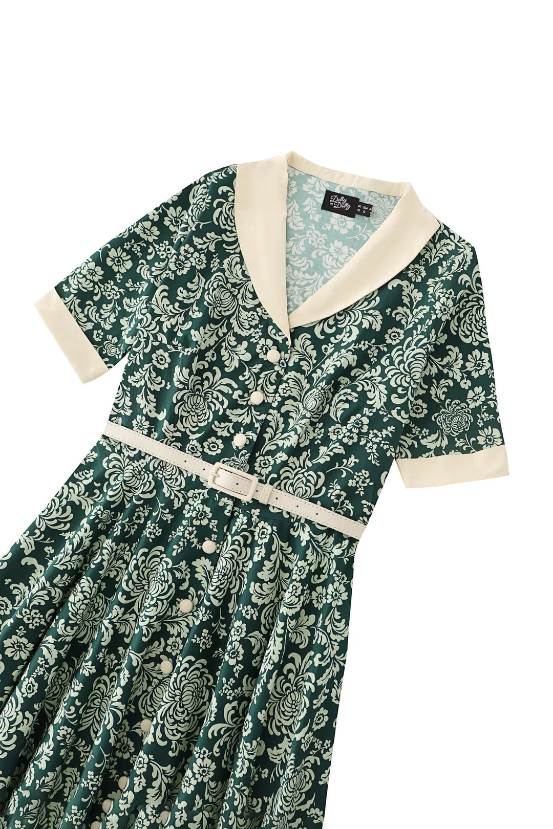 PREORDER - Mollie Green Victorian Floral Shirt Dress - Expected dispatch 1st of September