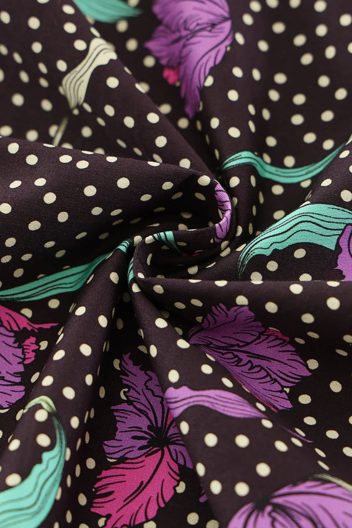 PREORDER - Mollie Purple Floral Shirt Dress - Expected dispatch 1st September