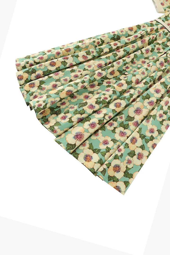 PREORDER - Mollie Teal Floral Shirt Dress - Expected dispatch 1st September
