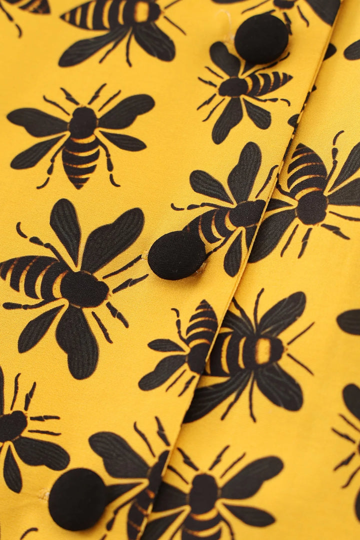 PREORDER - Mollie Yellow Bee Shirt Dress - Expected dispatch 1st of July