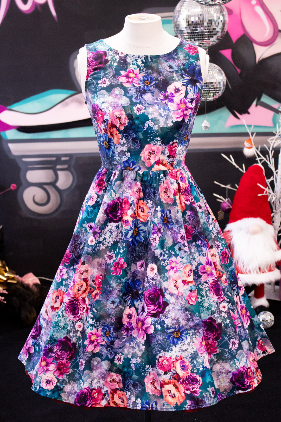 Moody Floral Vintage Dress