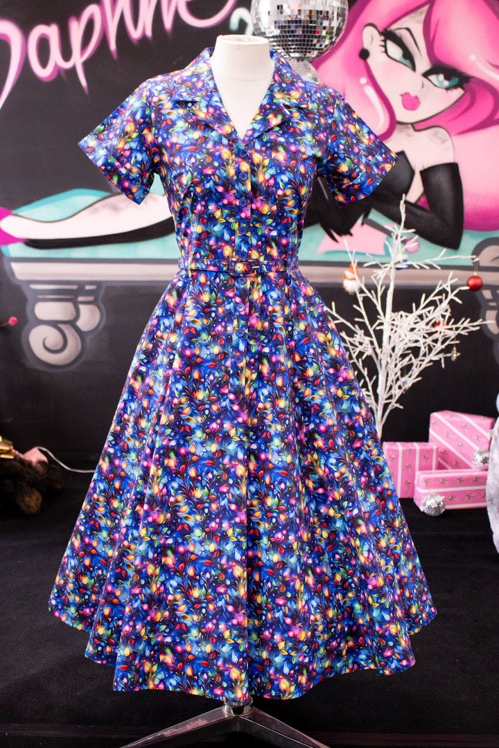 INSTOCK - Peggy Swing Dress - Christmas Lights