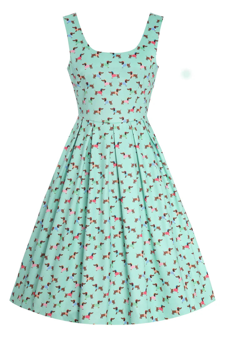 Amanda Picasso Sausage Dog Flared Dress - Preorder for dispatch 12th September