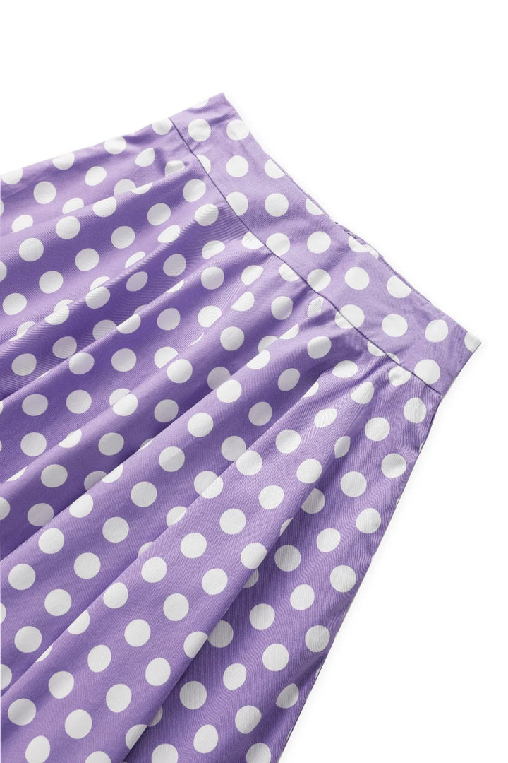 PREORDER - Maisie Lilac Polka Skirt - Estimated dispatch 3rd of June