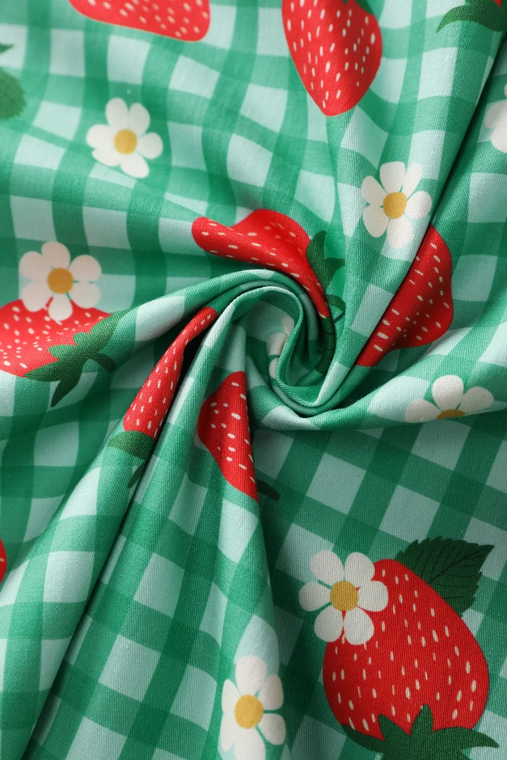 PREORDER - Penelope Strawberry Gingham Shirt Dress - Expected dispatch 10th of November