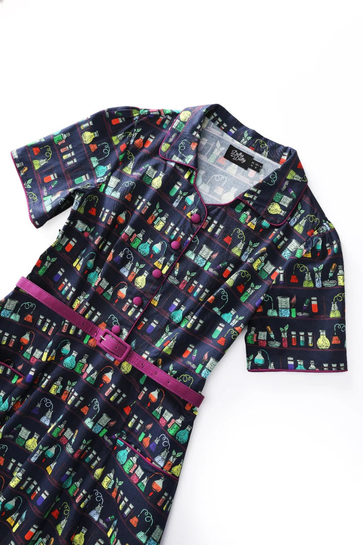 PREORDER - Penelope Blue Science Shirt Dress - Expected dispatch date 6th of August