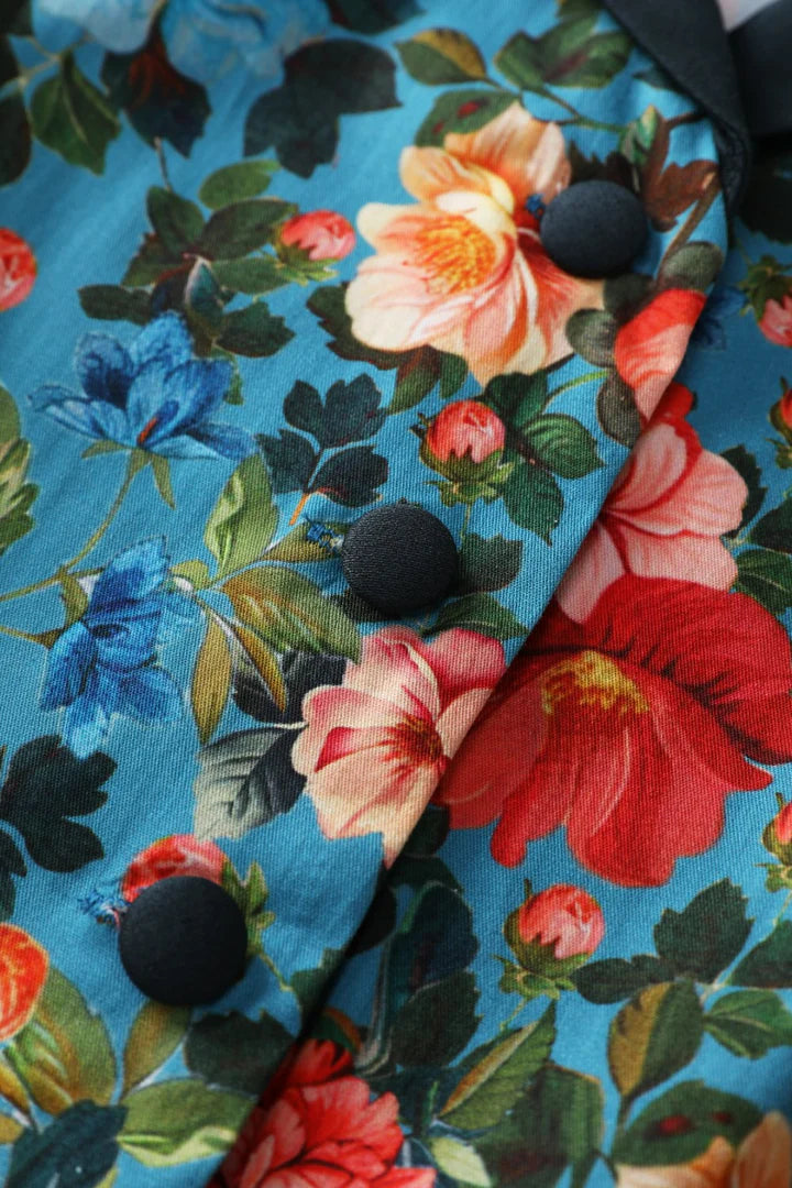 PREORDER - Mollie Blue Floral Shirt Dress - Expected dispatch 1st of September