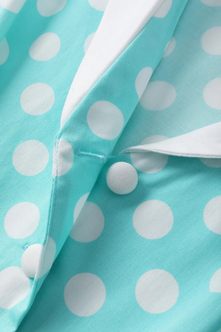 PREORDER - Mollie Mint Green Polka Dot Shirt Dress - Expected dispatch 3rd of June