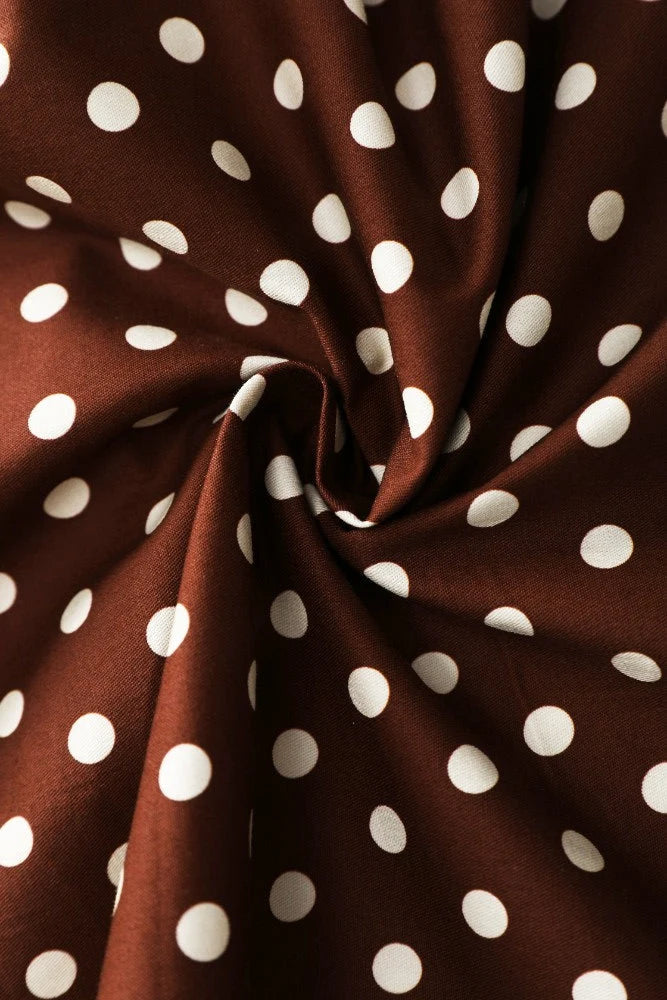 PREORDER - Helen Brown Polka Midi Dress - Expected dispatch 10th of September